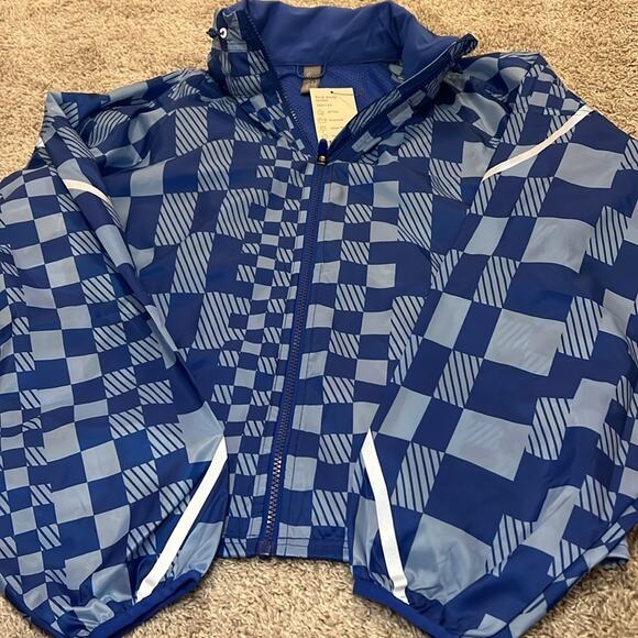 NWT $168 Sweaty Betty Pack Away Jacket Blue S M Hiking Camping Raincoats - Picture 16 of 16